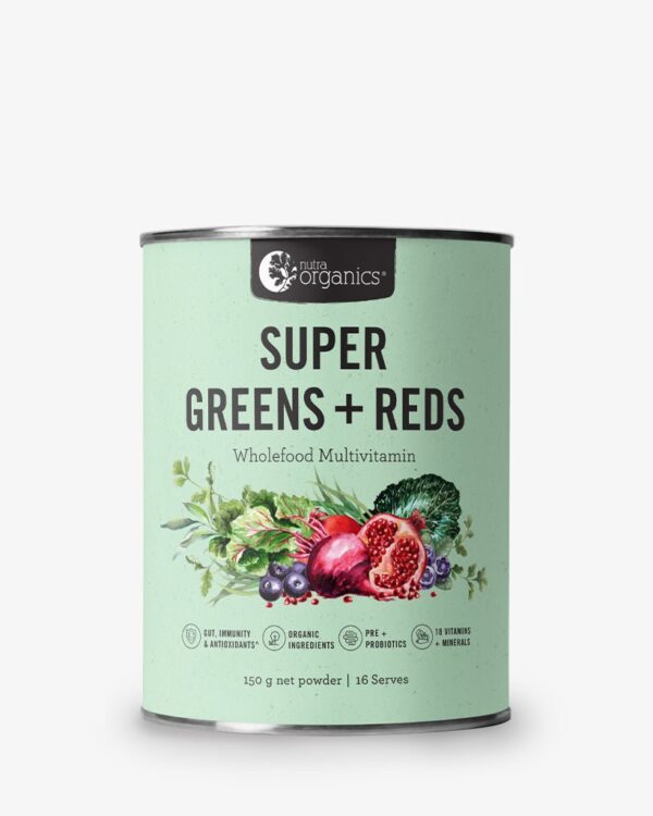 Nutraorganics Super Reds & Greens 300gm